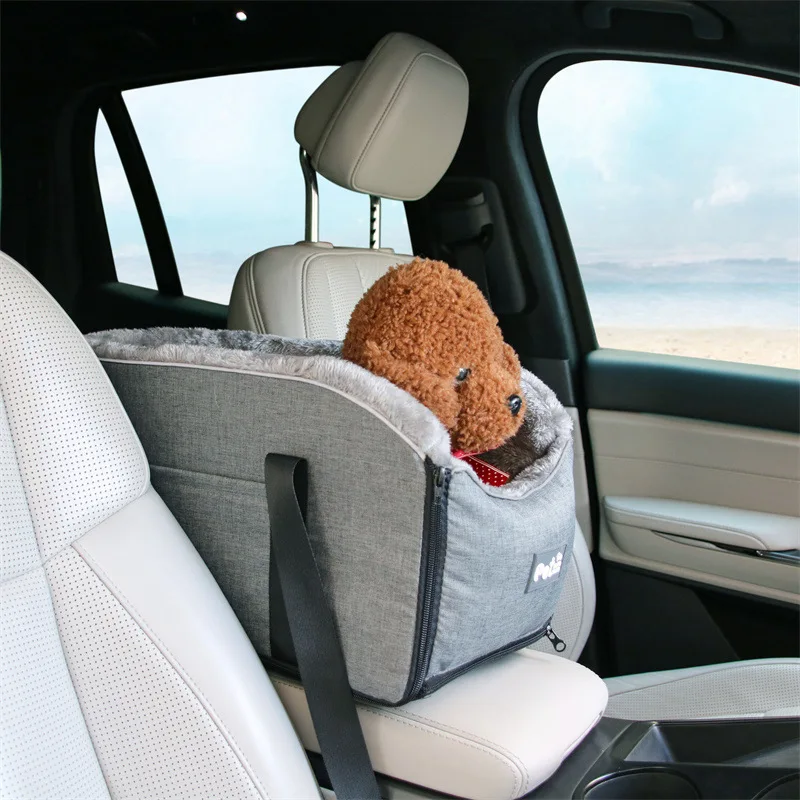 Pet Car Carrier Cat And Dog Bed Car Center Console Cat Bed Car Seat Pad Pet Travel Handbag Pet Bag