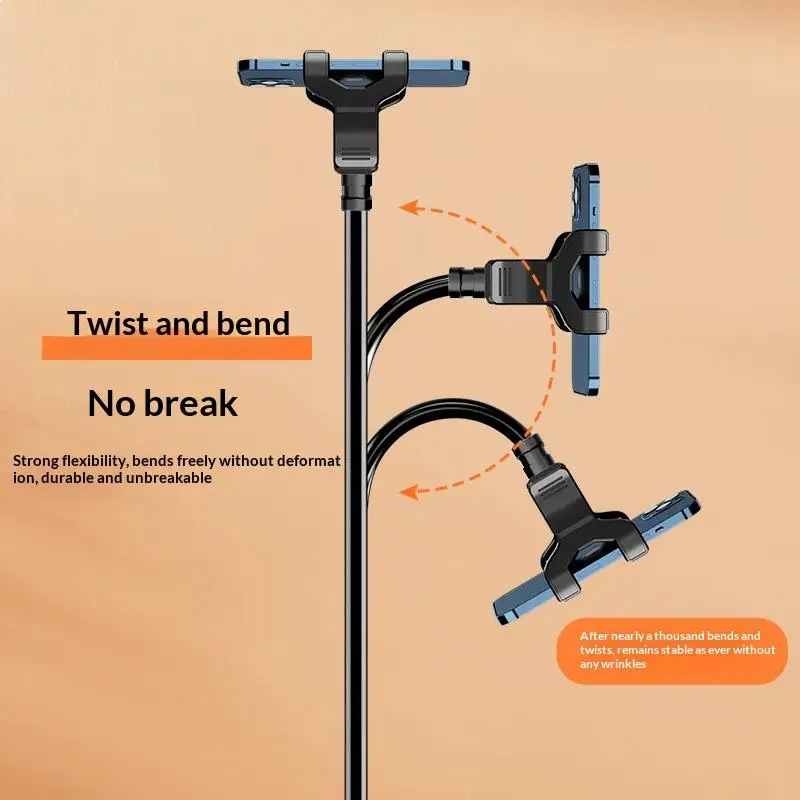 Lazy Bedside Desktop Phone Clamp Bracket Flexible Long Arm Gooseneck Lazy Person Bracket With Handle Overhead Live Bracket
