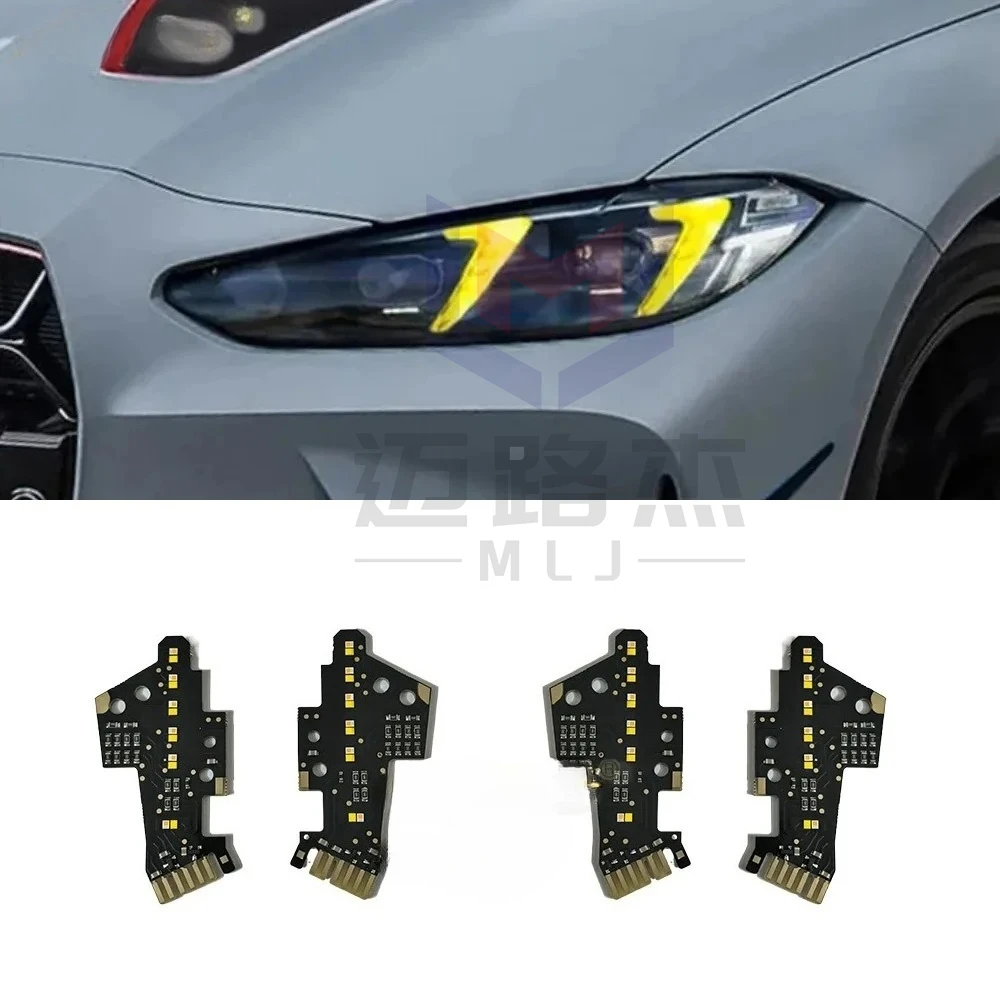 

For BMW New 4 Series G22 2021-2024 High configuration Yellow White Light Angel Eyes DRL Board LED Headlight Chip Ballast Module