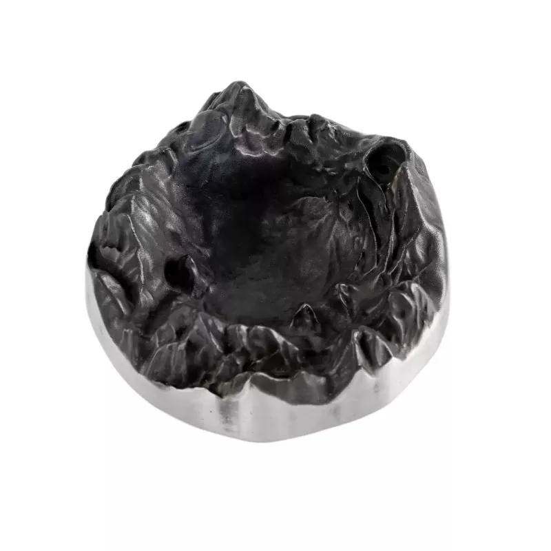 Dual Use Volcano Cast Aluminum Backflow Incense Burner Ashtray Retro Desktop Ornament for Bedroom Study Home Indoor Decor Craft