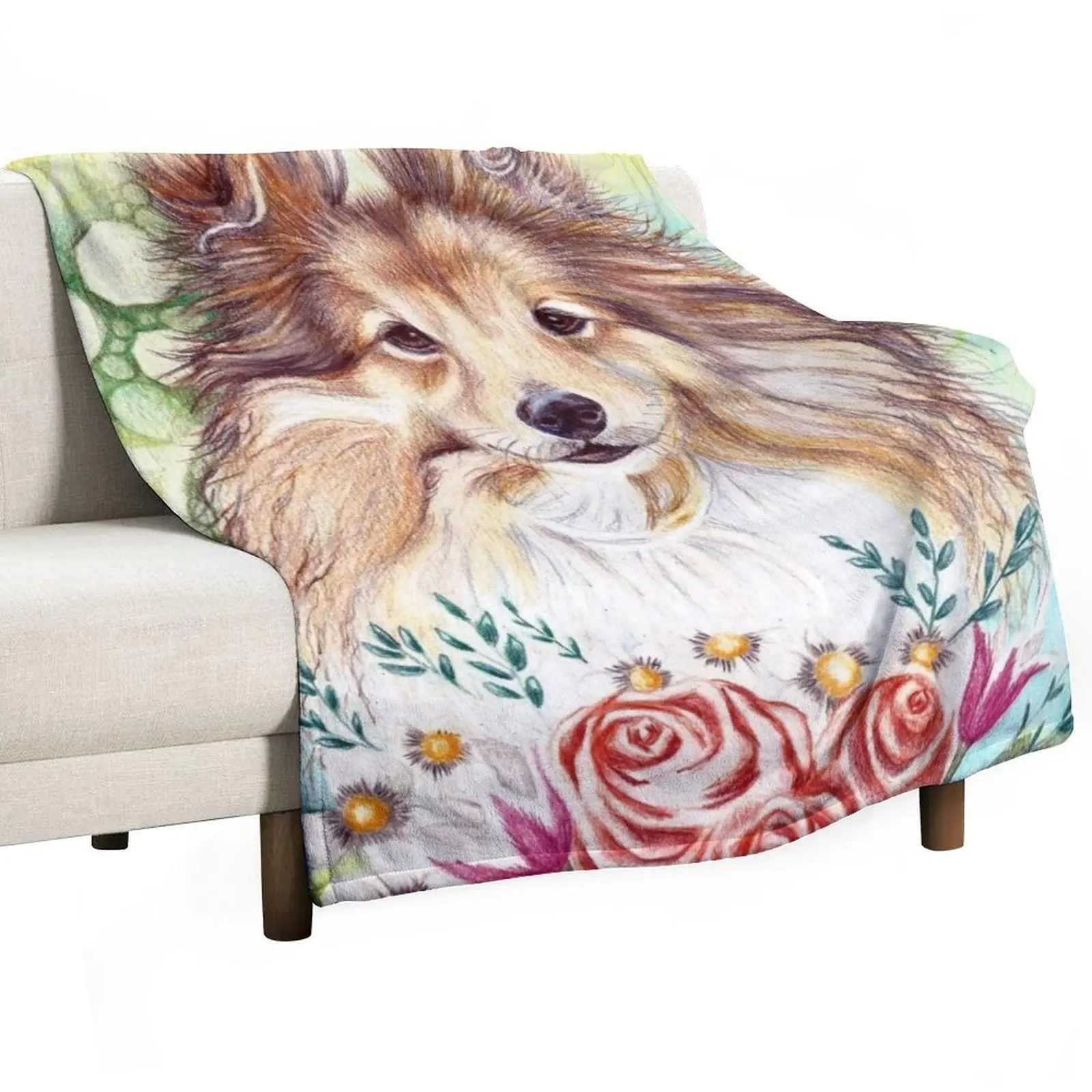 Sweet Sheltie Throw Blanket Polar for winter Luxury St Blankets