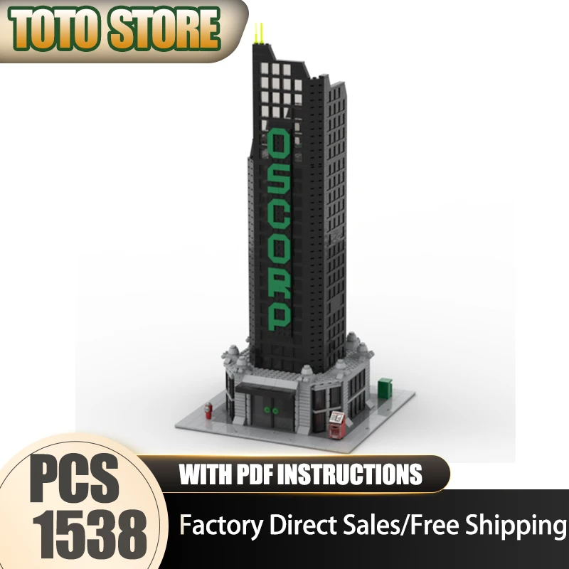 

Популярная модель фильма Moc, строительные кирпичи, модель башни, технология, модульный блок, известная сцена, игрушки, сделай сам, сборка, рождественские подарки