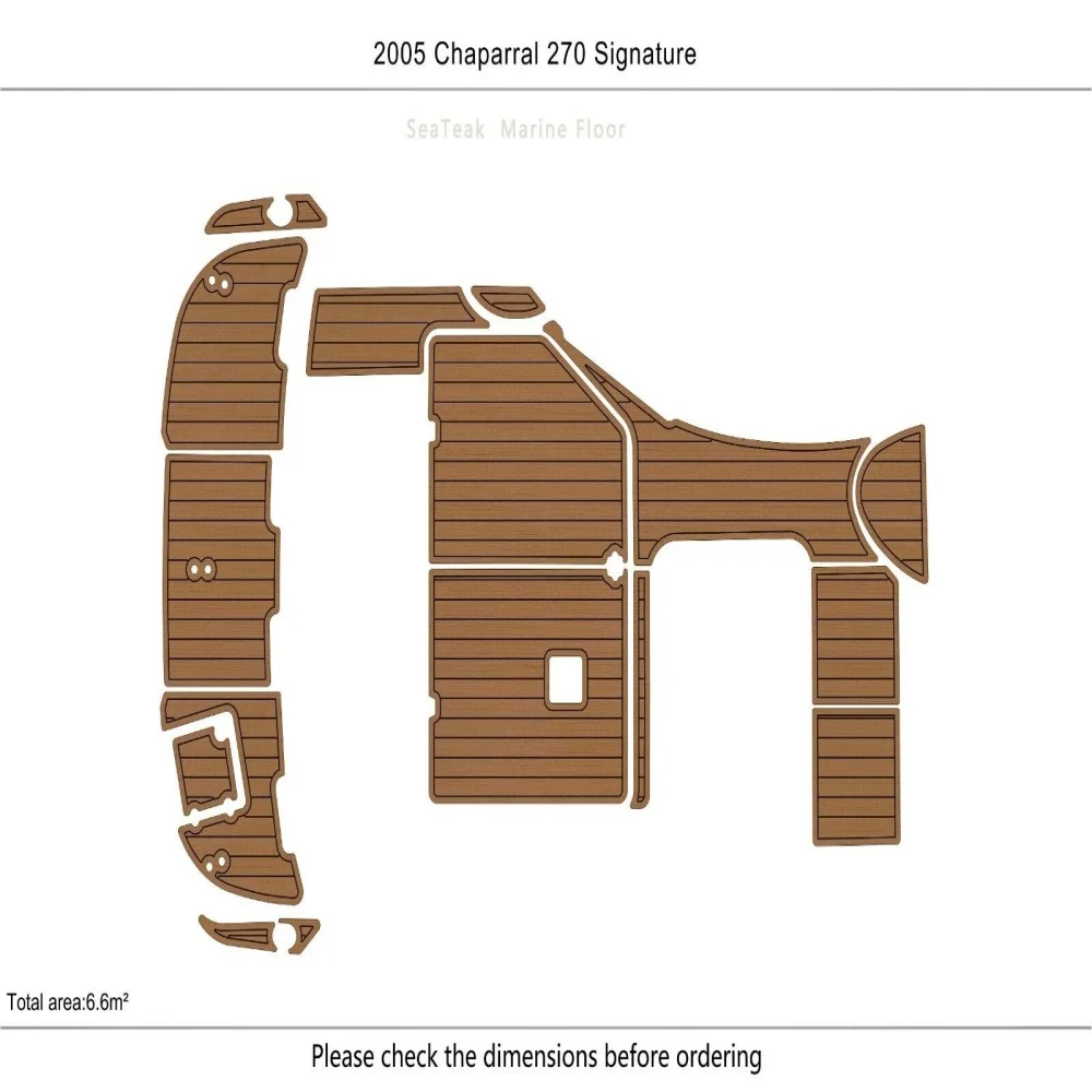 

2005 Chaparral 270 Signature Cockpit Swim platform 1/4" 6mm EVA Non-slip mat SeaDek MarineMat Gatorstep Style Self Adhesive