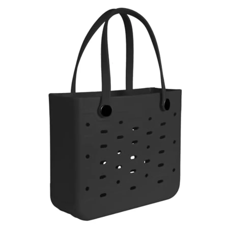 

PoVwlty Rubber Beach Bag for Men and Women, Water-resistant Travel Tote Bag for the Beach Boat Pool