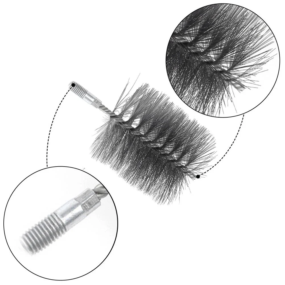 1pc 100mm Screw Chimney Brush Cleaning Brush Steel Wire Fireplace Flue Pipe Brushes For Roof Cleaning Tools