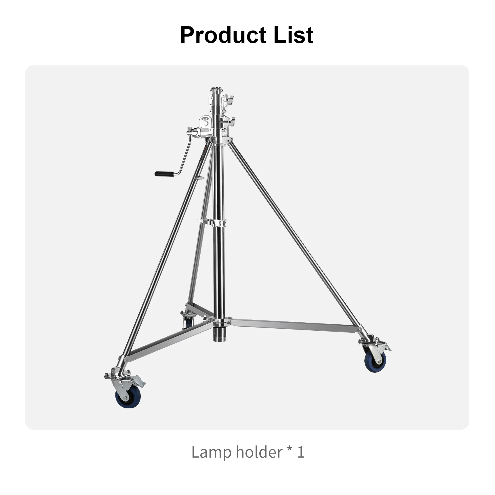 Selens C702 Strato-Safe Crank-up Stand 380cm Hand Crank Lifting Light Stand With Casters For Photo Studio Light Shooting