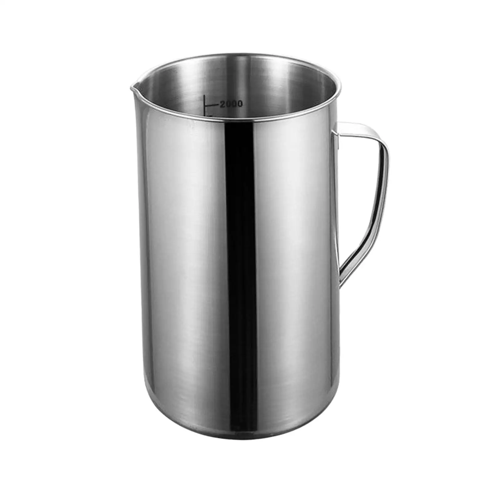 Steel Measuring Cup with Scale Pitcher 2000ml Stainless Steel Kitchen Tools Multifunctional Liquid Measuring Cup Pouring Cup