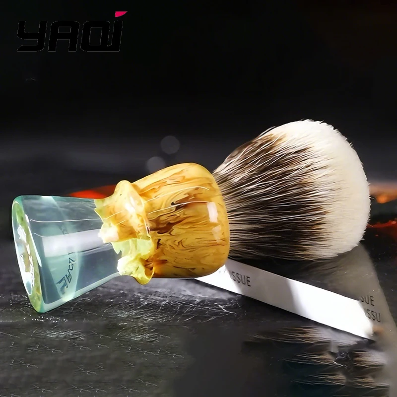 2026-new-arrival！yaqi-cavern-lake-two-band-badger-hair-men-wet-shaving-brush