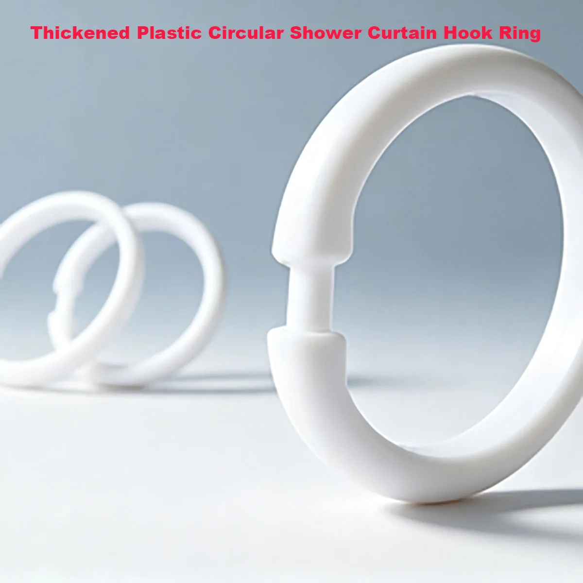 Opening Hanging Ring Accessories Thickened Plastic Circular Shower Curtain Hook Ring/Enlarged Curtain Buckle