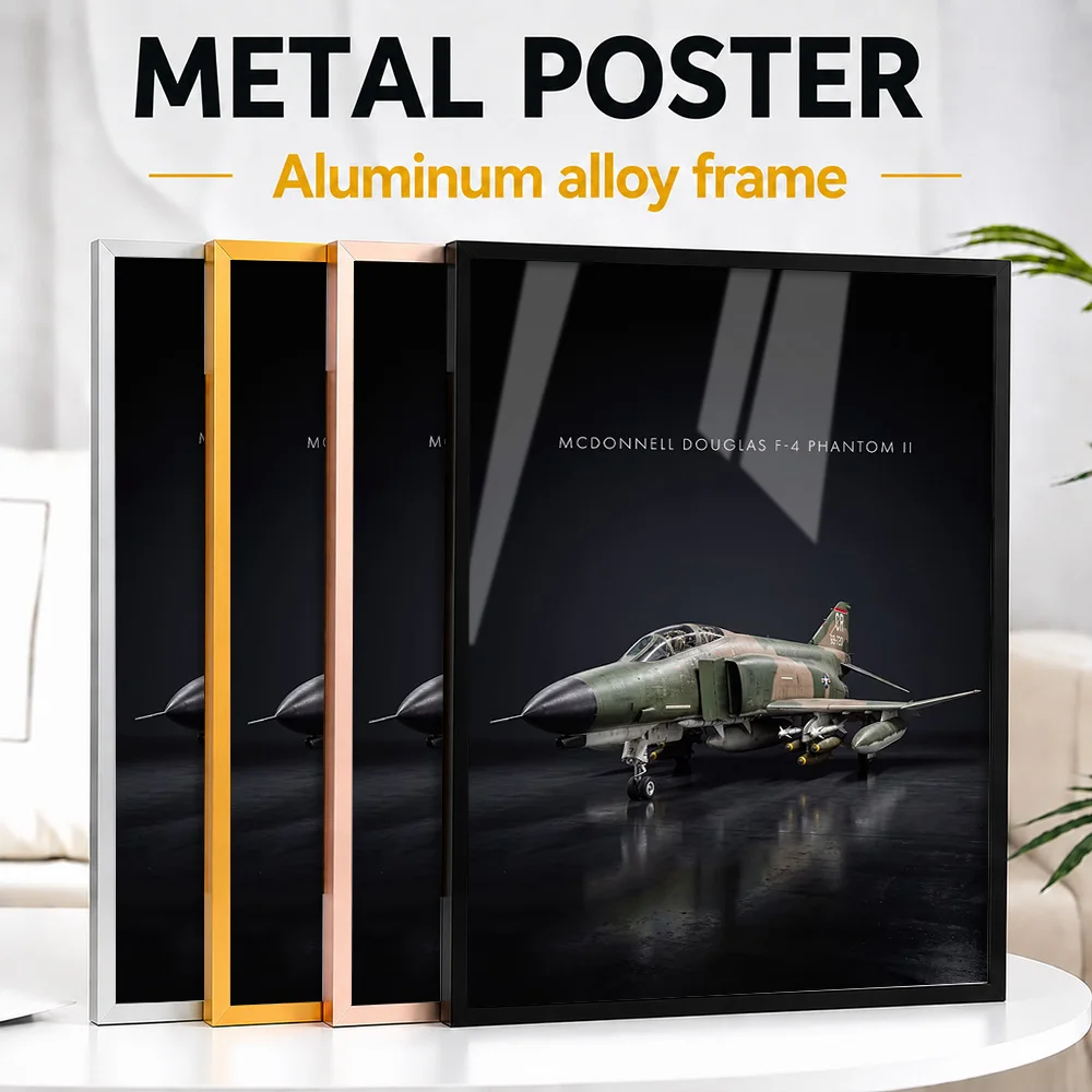 Mcdonnell Douglas F-4 Phantom II Metal Poster With Aluminum Alloy Frame Customized Flight Tribute Wall Art For Office Pilot Gift