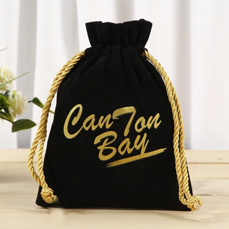 Quality velvet jewelry pouch dust bag drawstring 8x11cm 9x12cm 13x17cm pack of 50 Eyelashe Makeup [ackaging Sachets