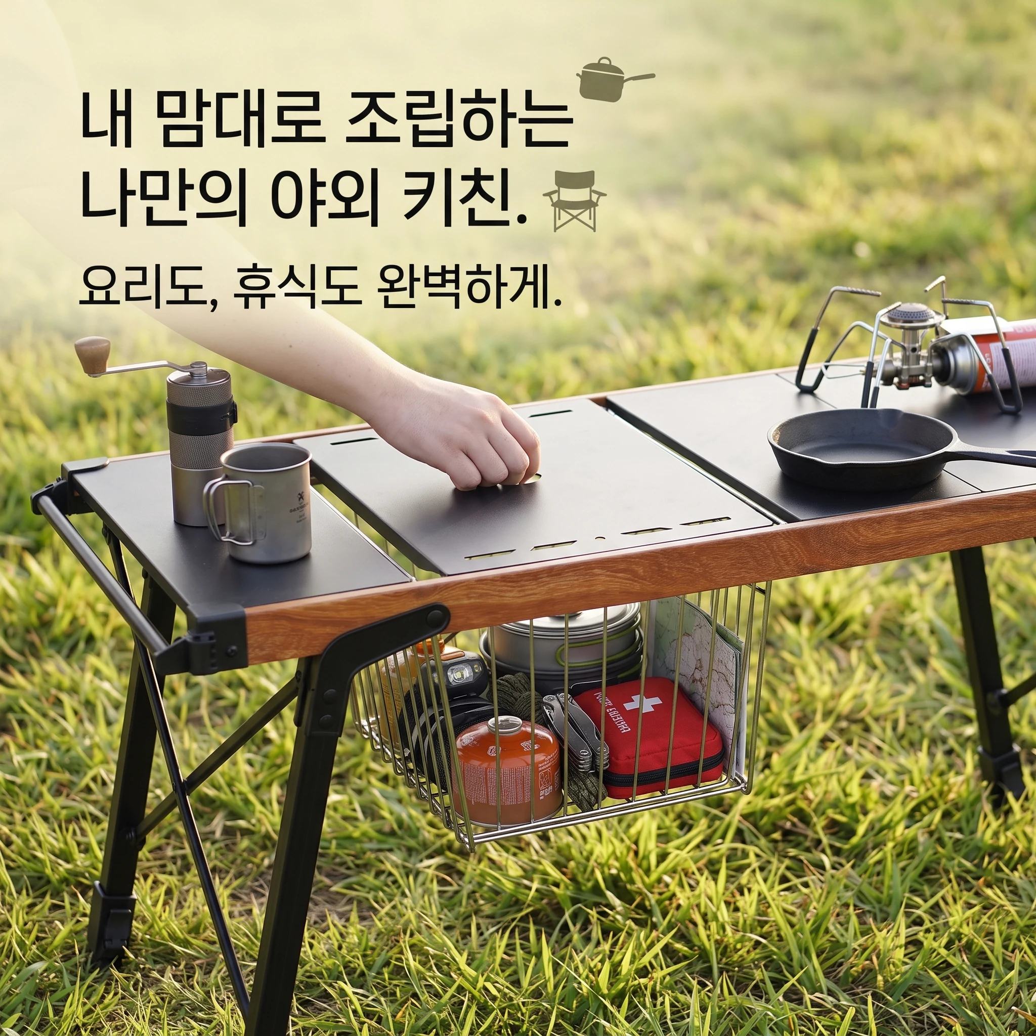 Pandatour Outdoor 1-Unit Stove Cover Accessory Outdoor Camping Table Accessory Stainless Steel Compatible With IGT Stove