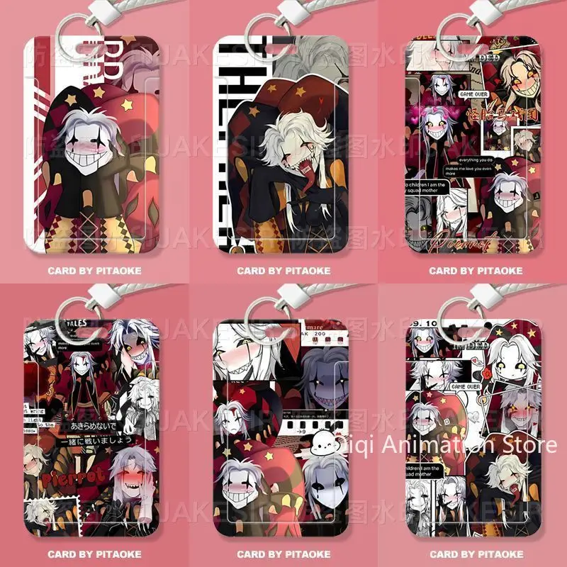 

The Freak Circus Card Covers Anime with Lanyard Card Sleeves Kawaii Student ID Bus Meal Card Holders Protective Case Kids Gift