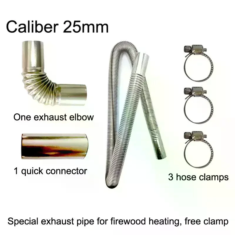 

Воздуховод из нержавеющей стали для автономного отопителя 60-300 см с хомутом для автомобильного обогревателя