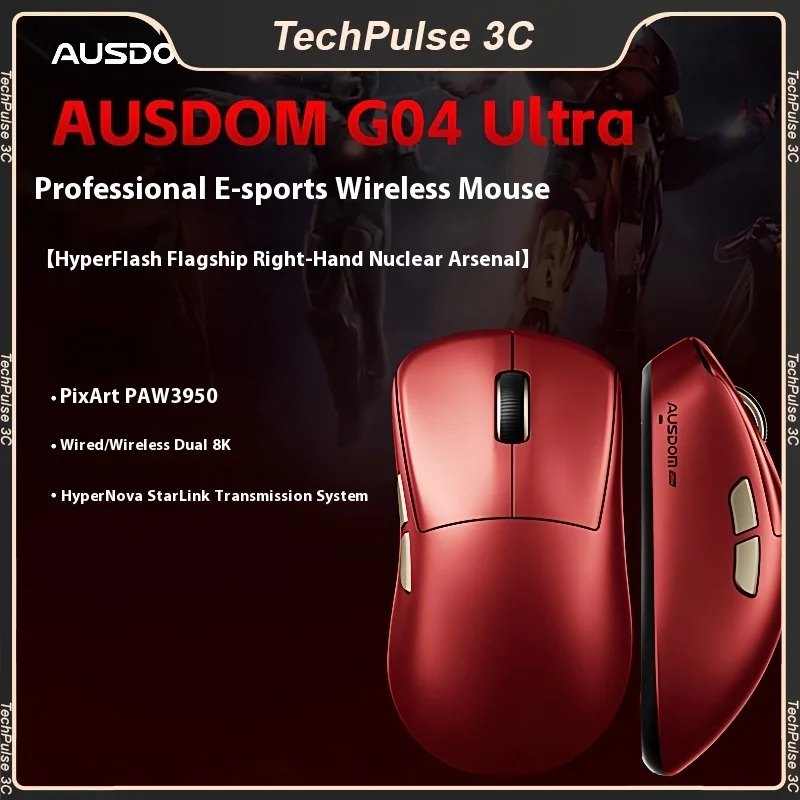 

Ausdom G04 Ультра Беспроводная Игровая Мышь Легкая Компактная Для Малых Рук Трехрежимный Bluetooth Подходит Для Компьютера Офиса