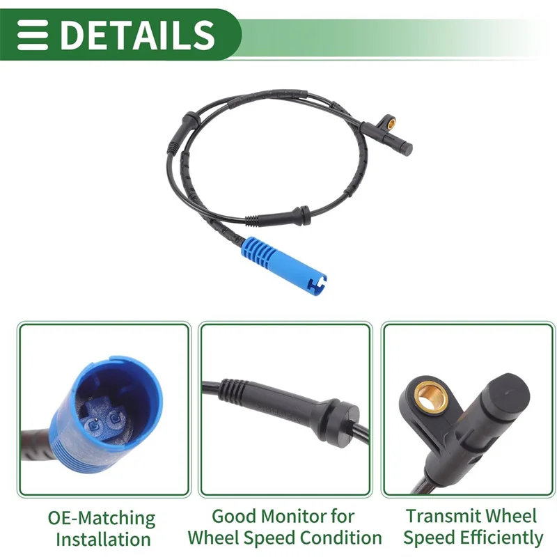 1PCS Rear 34526756385 LH RH ABS Wheel Speed Sensor For Mini Cooper R50 R52 R53 Automotive Spare Parts