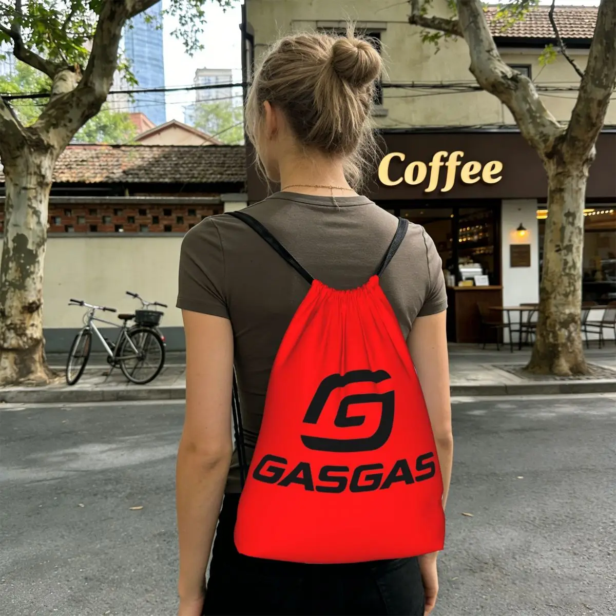 G-Gasgas Motorbike Motorcycle Racing Backpacks Multi-function Drawstring Bundle Pocket Sports Bag Book Bags for Man Woman School