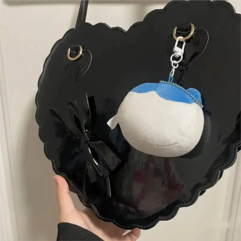 Bloom Lolita Heart Pink Handbag Women New Sweet Cute Bow Leather Crossbody Ladies Japanese Kawaii Shoulder Bags Aesthetic