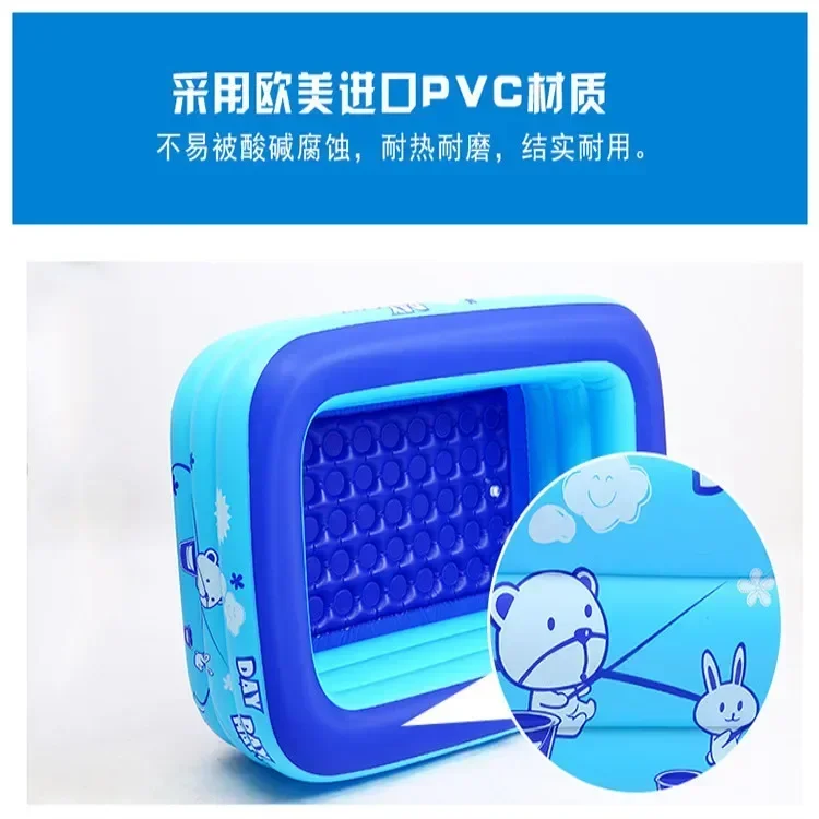 Piscina cuadrada inflable de 210cm para niños, piscina inflable, bañera para bebés y niños, hogar al aire libre, diversión con agua al aire libre