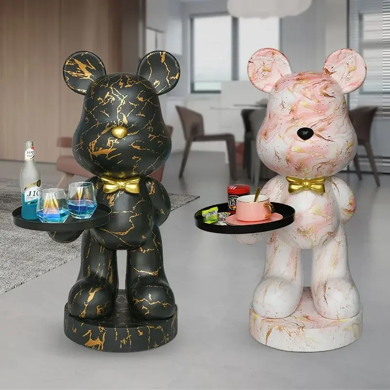 Decoration Crafts Doll Violent Bear Ornament Large Floor Tray Sofa Side Mesas Living Room Home Building Block Bear Decoration