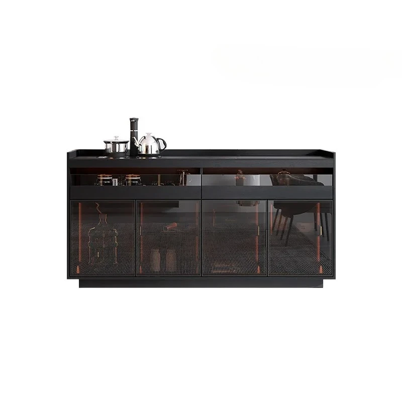 

Multifunctional rock slab dining side cabinet kettle integrated tea cabinet storage cabinet modern locker living room