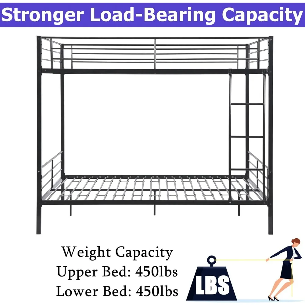 Двухъярусные кровати размера «queen-size» для взрослых, сверхпрочные металлические кровати- булочки для взрослых и детей, двухъярусная кровать размера «queen-size», простая сборка, экономящая место