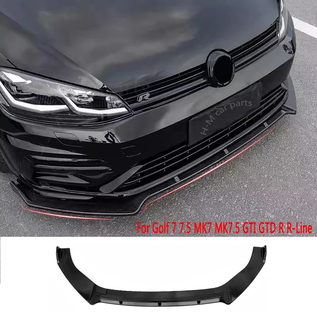 Dla Golfa 7 7.5 MK7 MK7.5 GTI GTD R R-Line 2012-2020 Maxton Style Przedni zderzak Splitter Lip Diffuser Body Kit Spoiler Guard
