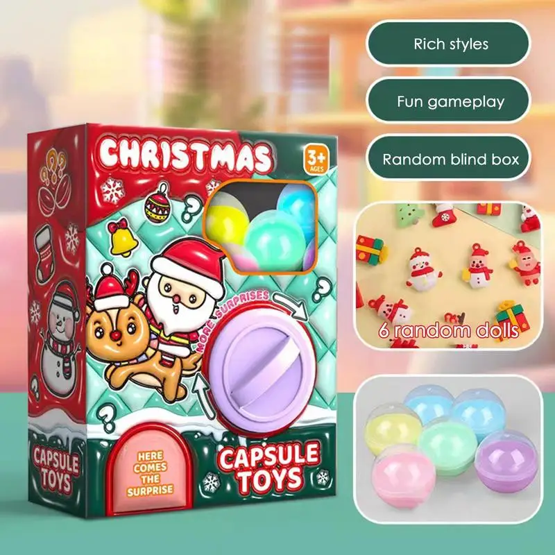 Kids Vending Machine Toy Reusable Kids Egg Toy Safe Candy Dispenser With 6 Gashapon For Girls Boys Kids Children Friends