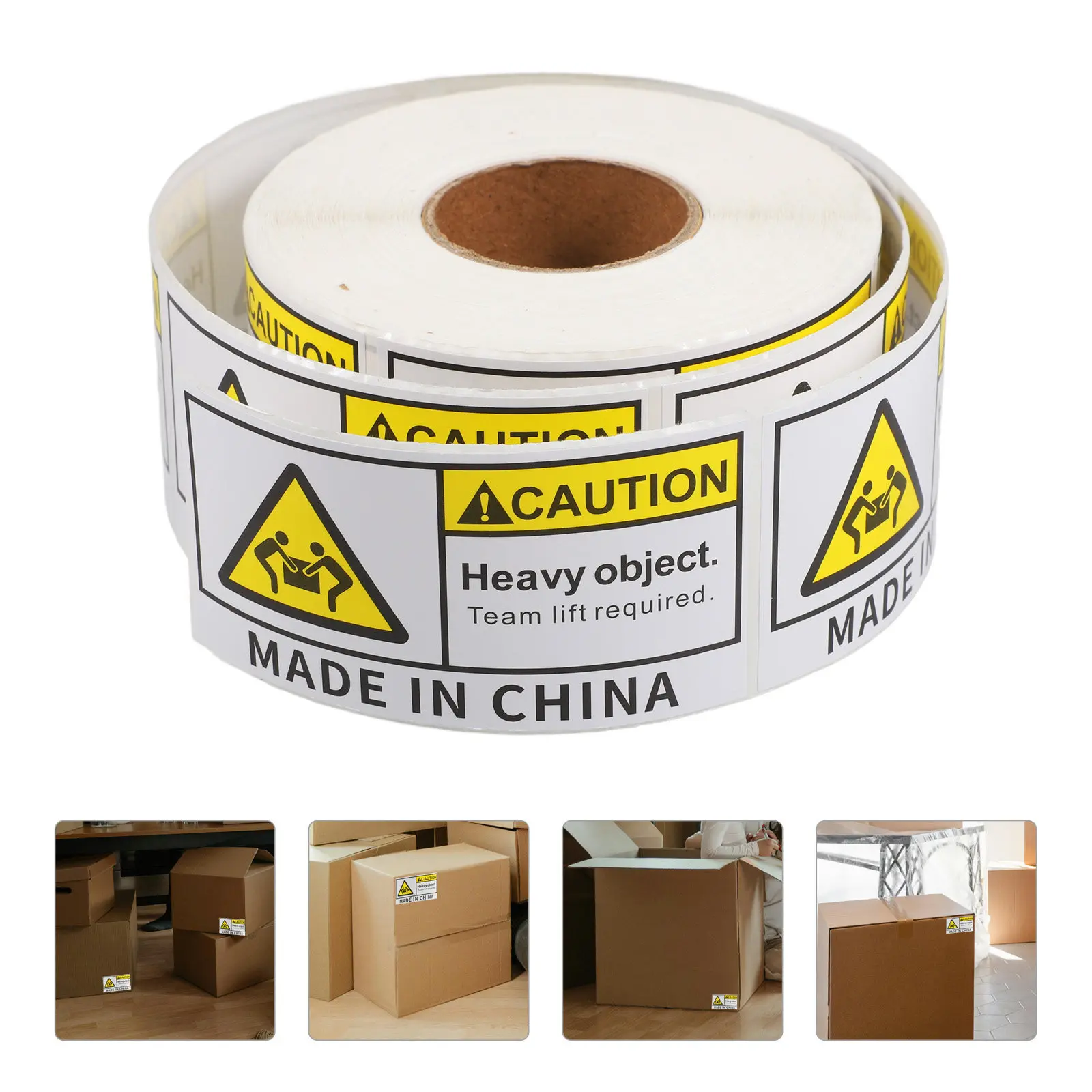 

500 Sheet Overweight Caution Heavy Object Team Lift Required Stickers Safety Warning Labels Shipping Adhesive