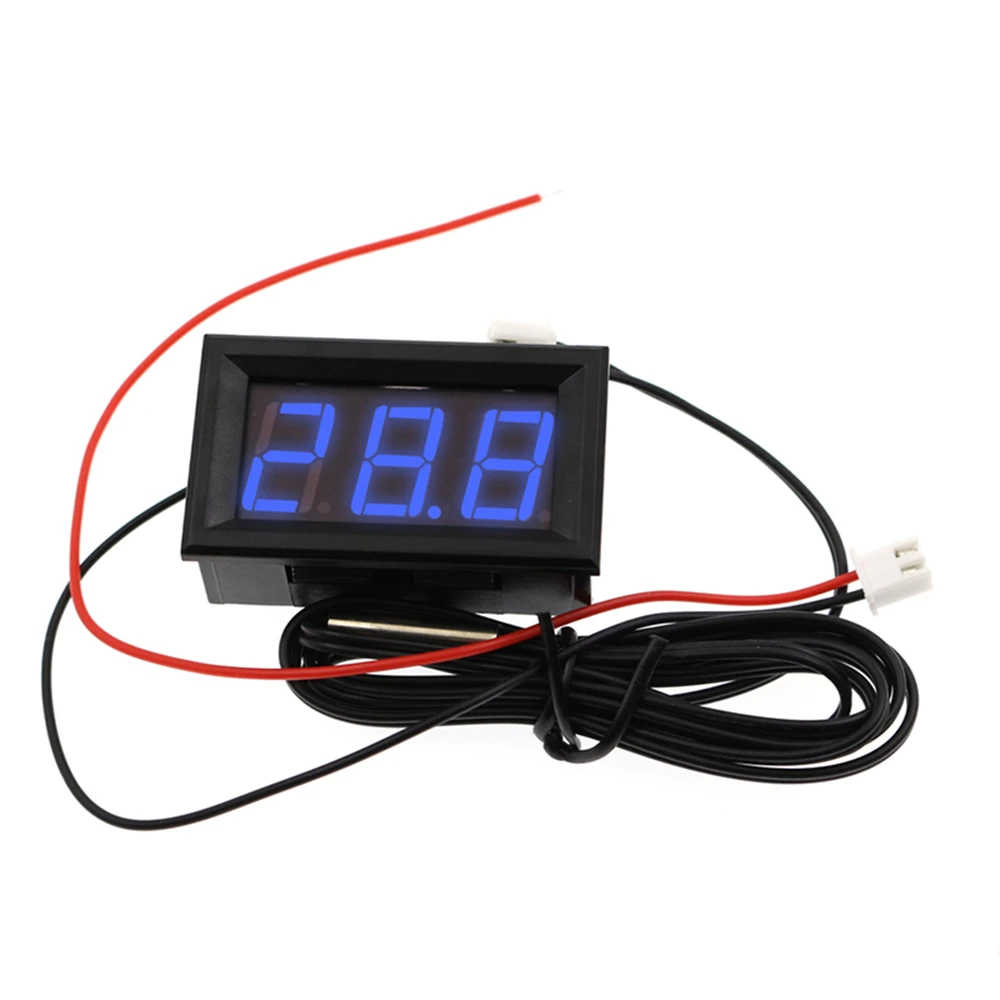 자동차 온도 모니터 패널 미터 측정 범위 -50-110C 온도 프로브에 대 한 DC 12V 미니 디지털 LED 온도계