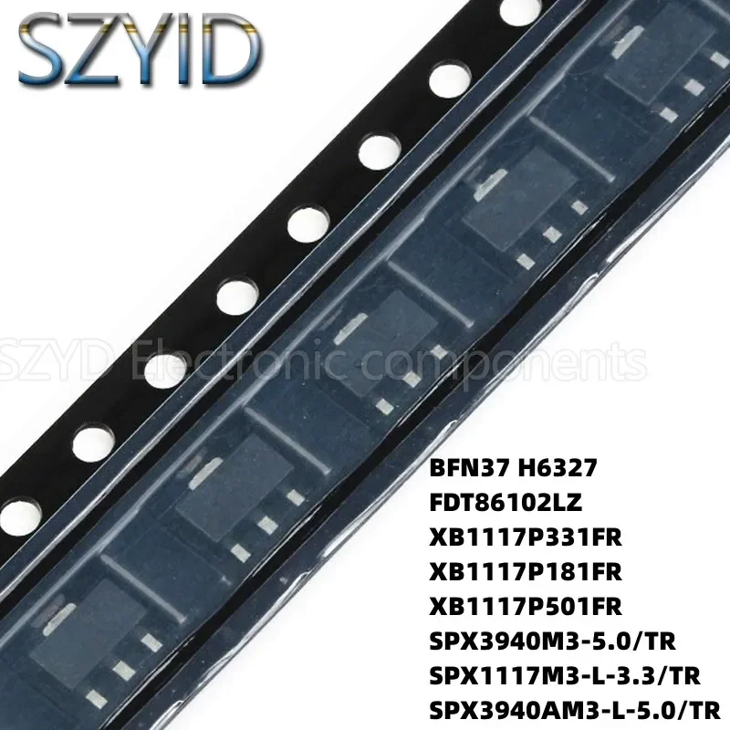 100PCS SOT223 BFN37 H6327 FDT86102LZ XB1117P331FR XB1117P181FR XB1117P501FR SPX3940M3-5.0TR SPX1117M3-L-3.3TR SPX3940AM3-L-5.0TR