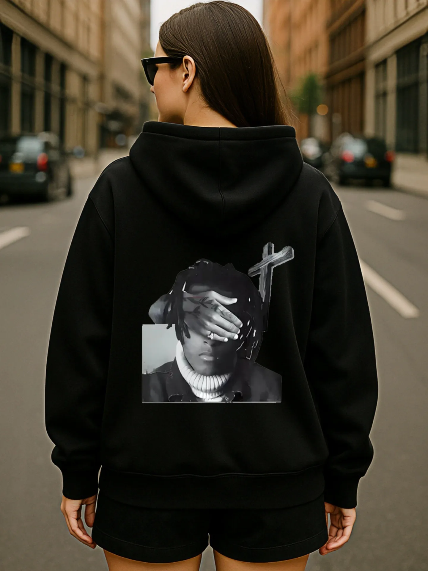 هوديي جرافيك للنساء، طباعة ليلية الشيطان، ملابس الشارع الجمالية، نسيج ناعم، ملابس يومية غير رسمية، للشباب #2