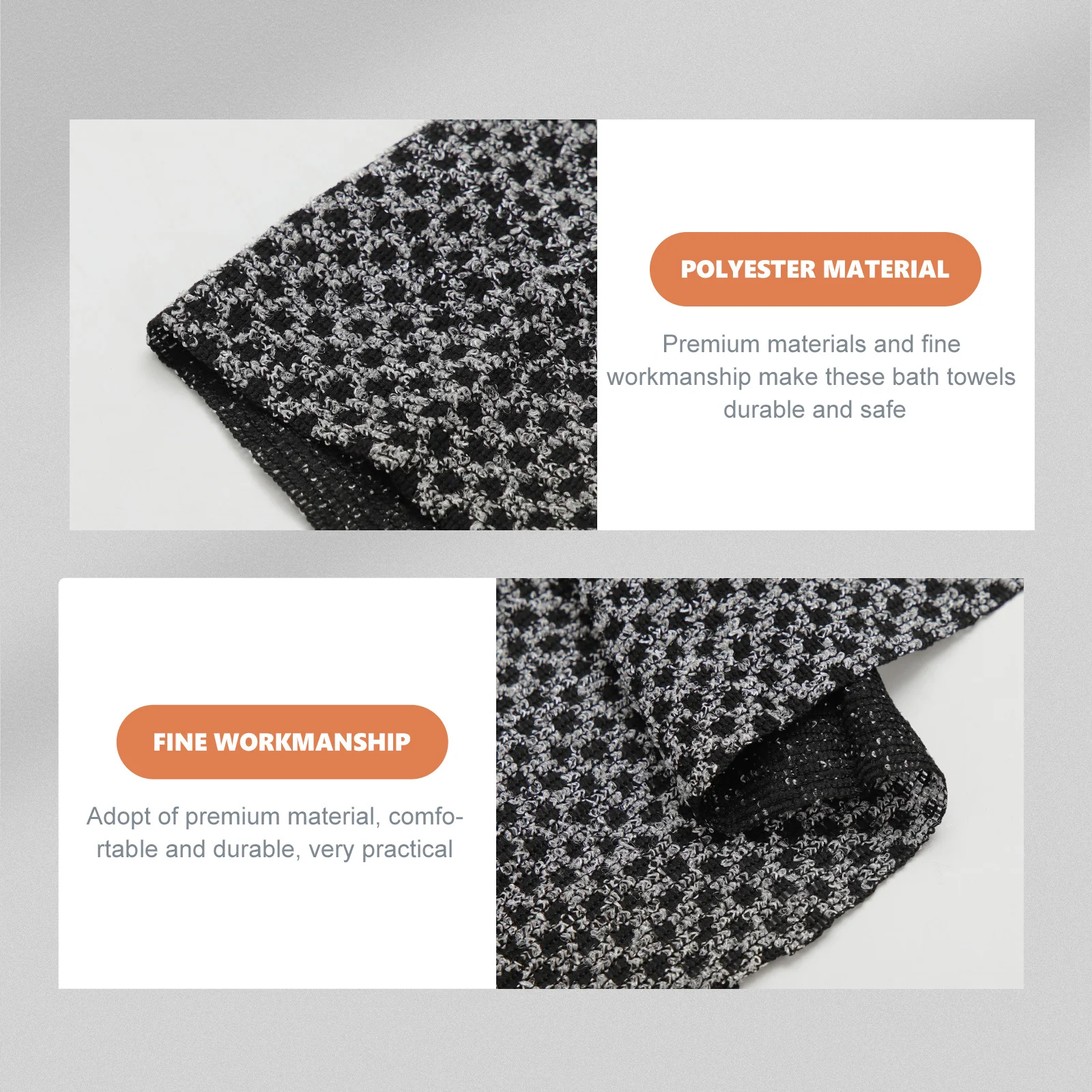 

3Pcs Exfoliating Bath Towels Premium Back Scrubbers for Shower Long Strip Body Scrubbing Towel Deep Cleaning Skin Pores Bathing