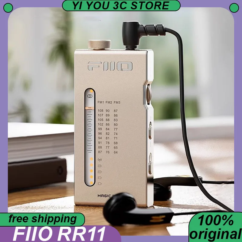 

Усилитель Fiio RR11, портативное стерео радио, ретро мини-стереогарнитура, усилитель 13 мм, басовые наушники из алюминиевого сплава на заказ