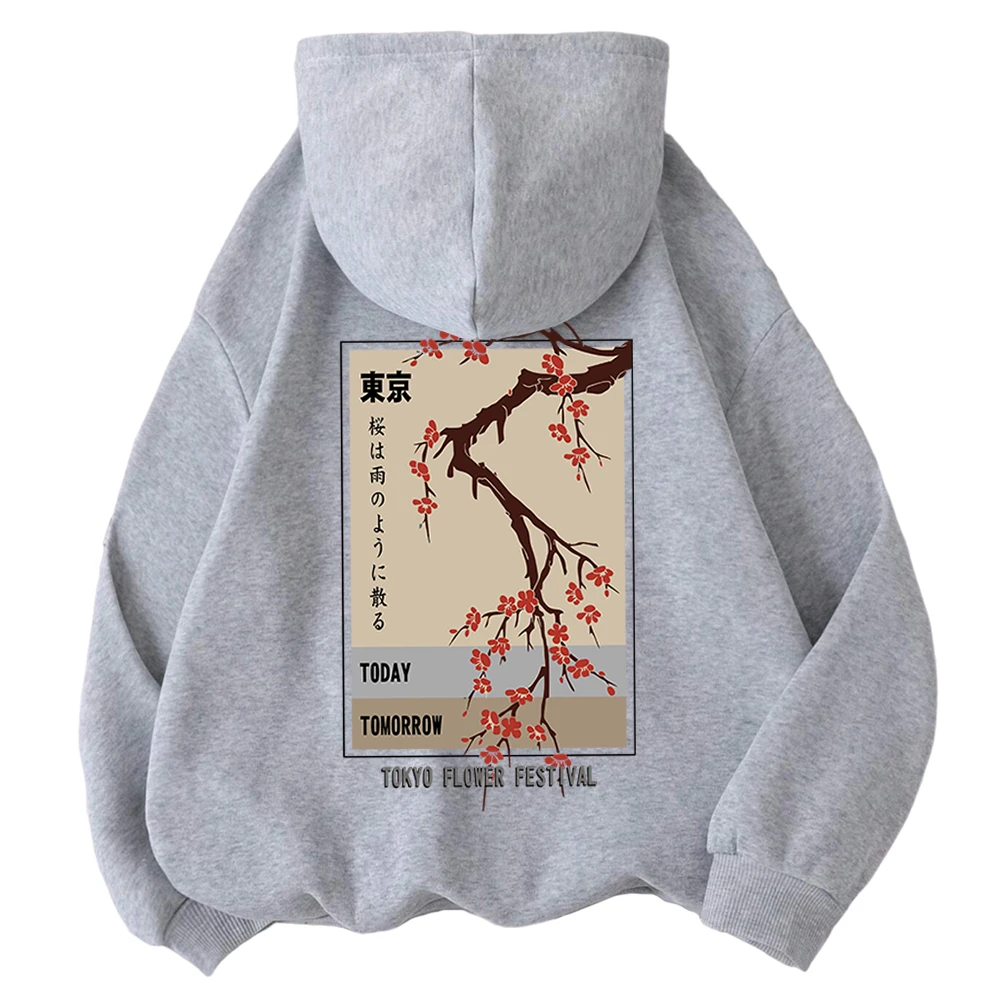 Today Tomorrow Tokyo Flower Festival Hoody Men Women Casual Warm Hoodies Fashion Loose Clothes Fleece Pullover Sweatshirt Couple — zdjęcie 2