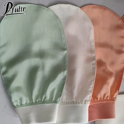 100% Silk Exfoliating Face Wash Beauty Towel Soft Exfoliating Skin Bath Scrub Silk Bath Face Wash Gloves
