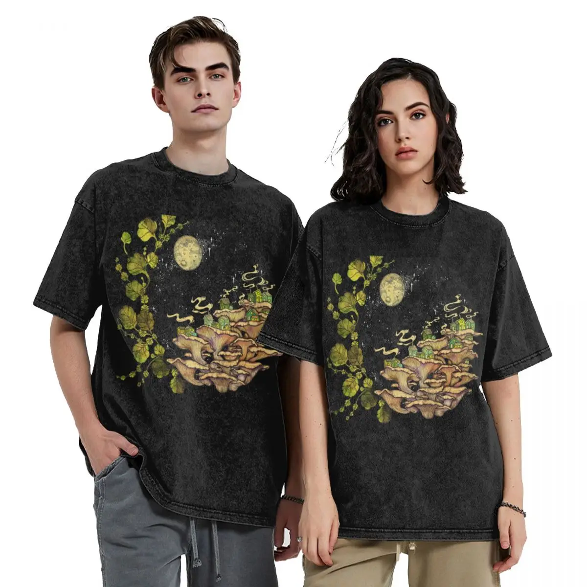 

Village || Surreal Illustration by Chrysta Kay T-Shirt plus size clothes anime mens designer t shirt
