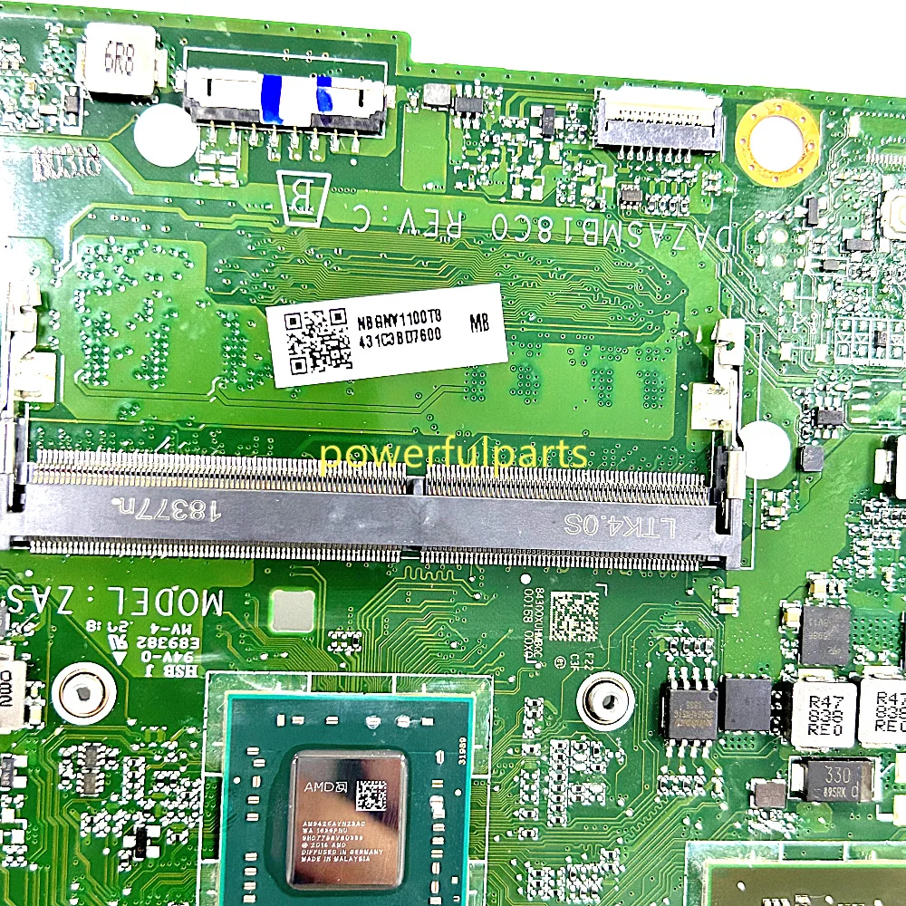 DAZASMB18C0 For Acer ASPIRE A315-21G A315-31 Motherboard NBGNV1100T8 A9-9425 4GB RAM With Graphic Working Good