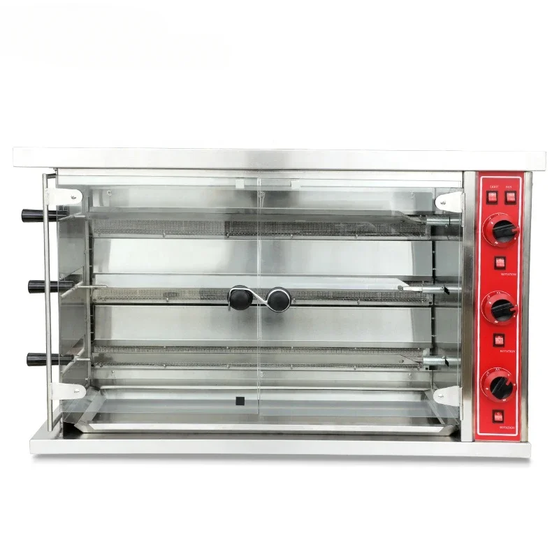 Wholesale Price Manufacturer Stainless Steel 3-Layer Gas Chikened Rotisserie Grill Chicken Rotisserie Oven