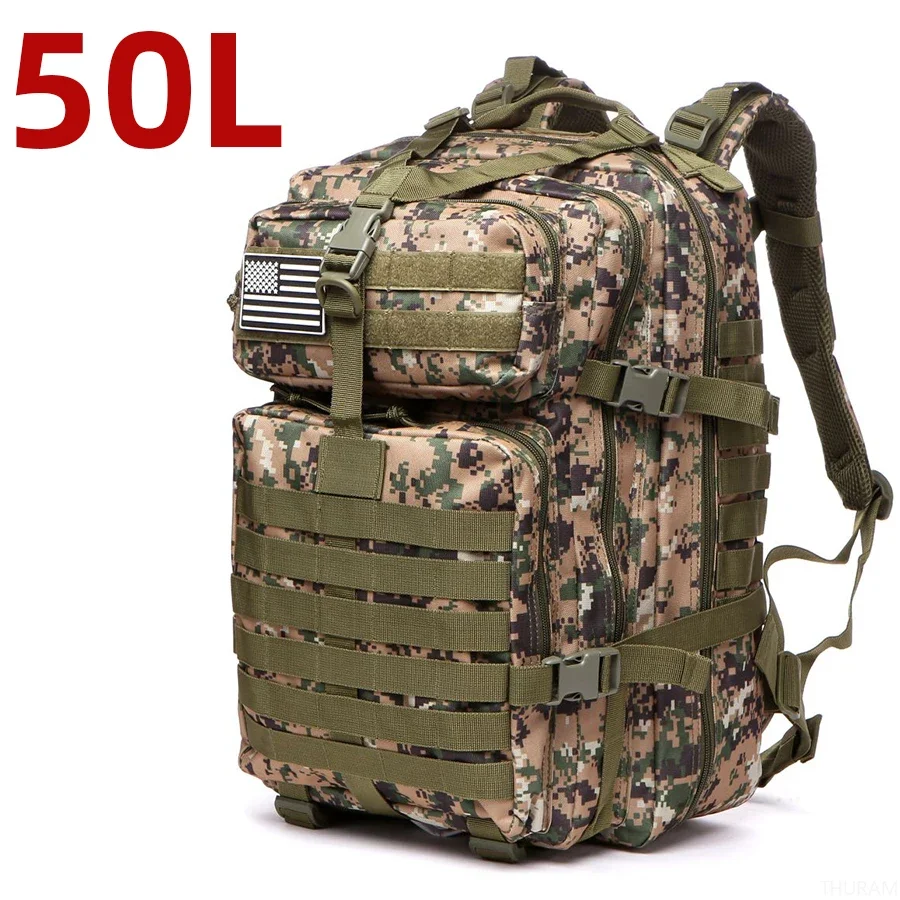 25L/50L Stevig Nylon Waterdichte Tactische Sport Trekking Vissen Jacht Camping Wandeltas Rugzak Outdoor Rugzakken - afbeelding 1
