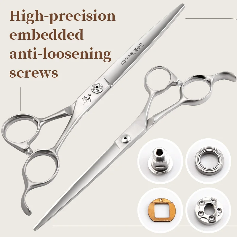 Fenice Slim Narrow Dog Grooming Scissors Set Straight/Curved/Thinner/Chunker Shears Schere Spezialisiert für KR- und JP Groomers