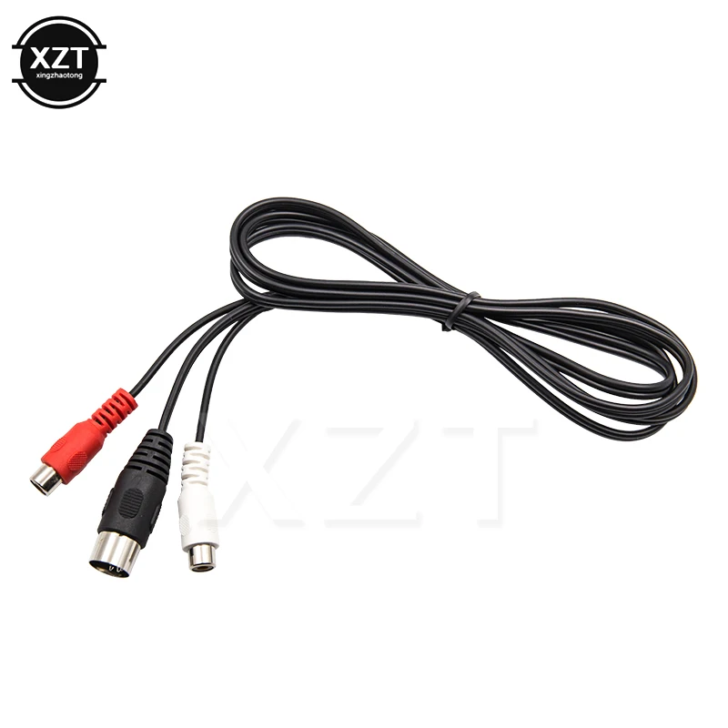 MIDI DIN 5P Male to 2 RCA Phono Female Socket Jack MF Audio Cable 0.5M 1.5M Connectors For CD Player Amplifier