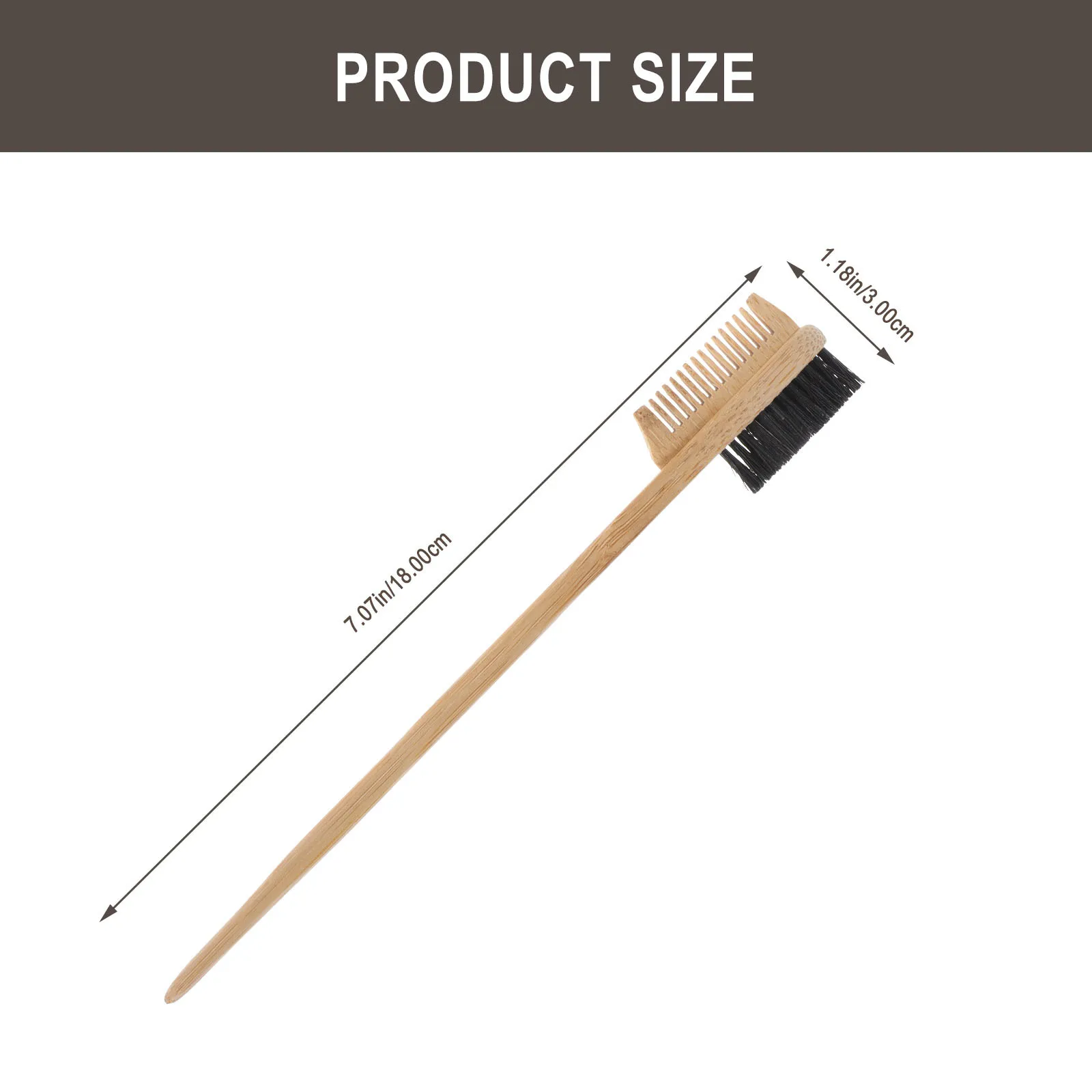 

1 шт. бамбуковая расческа для бровей, эргономичная щетка для укладки ресниц, многофункциональный инструмент для разделения ресниц и укладки бровей