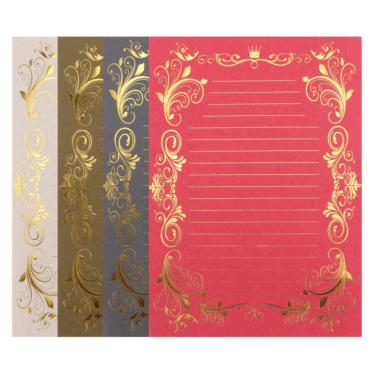

4Sets Retro Letter Paper Premium Printed Note Paper Vintage Style Writing Sheets for Expressing Emotions Handwritten Letters