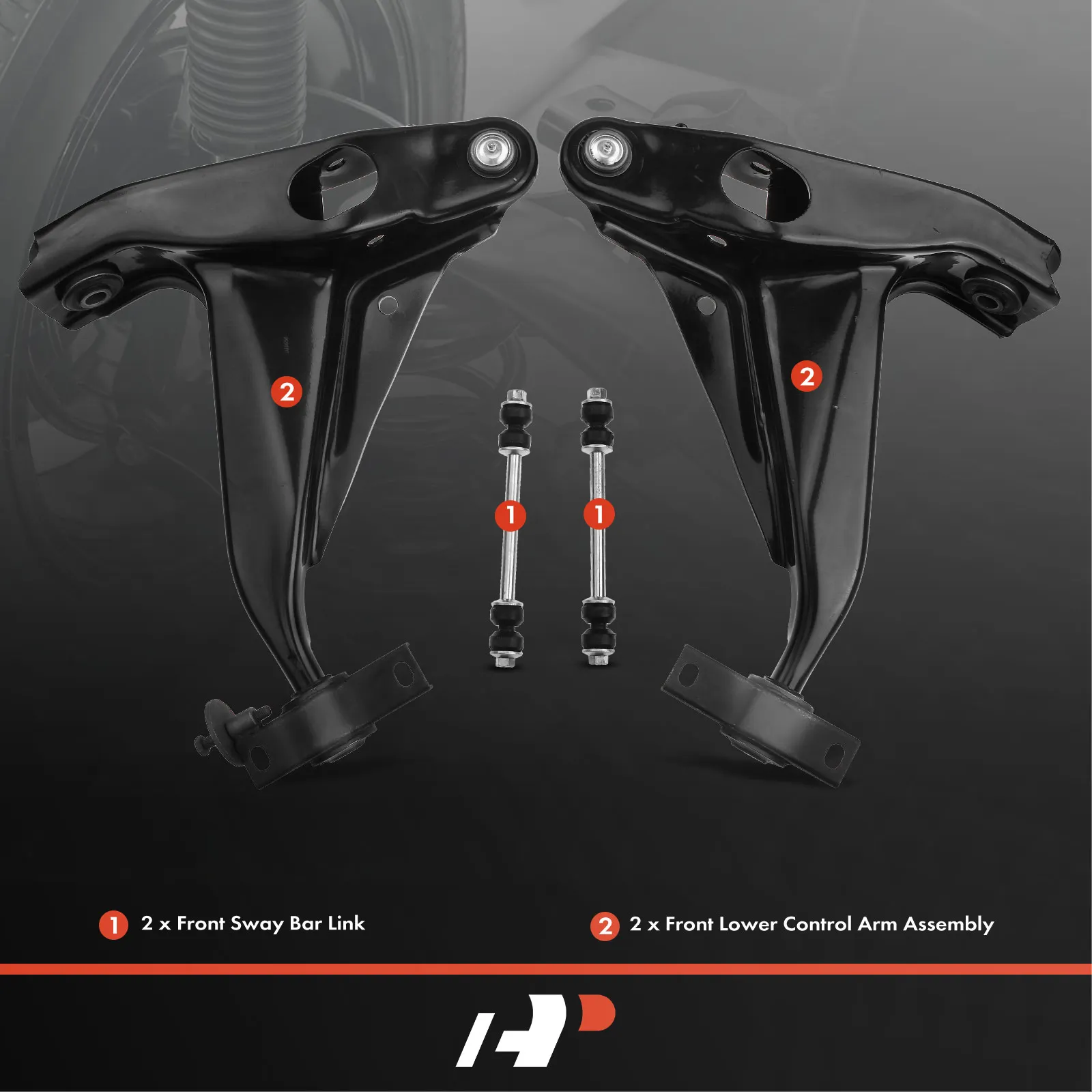 A-Premium 4x Front Control Arm with Ball Joint Sway Bar Link for Ford Explorer 2002-2005 Mercury Mountaineer 2002-2005