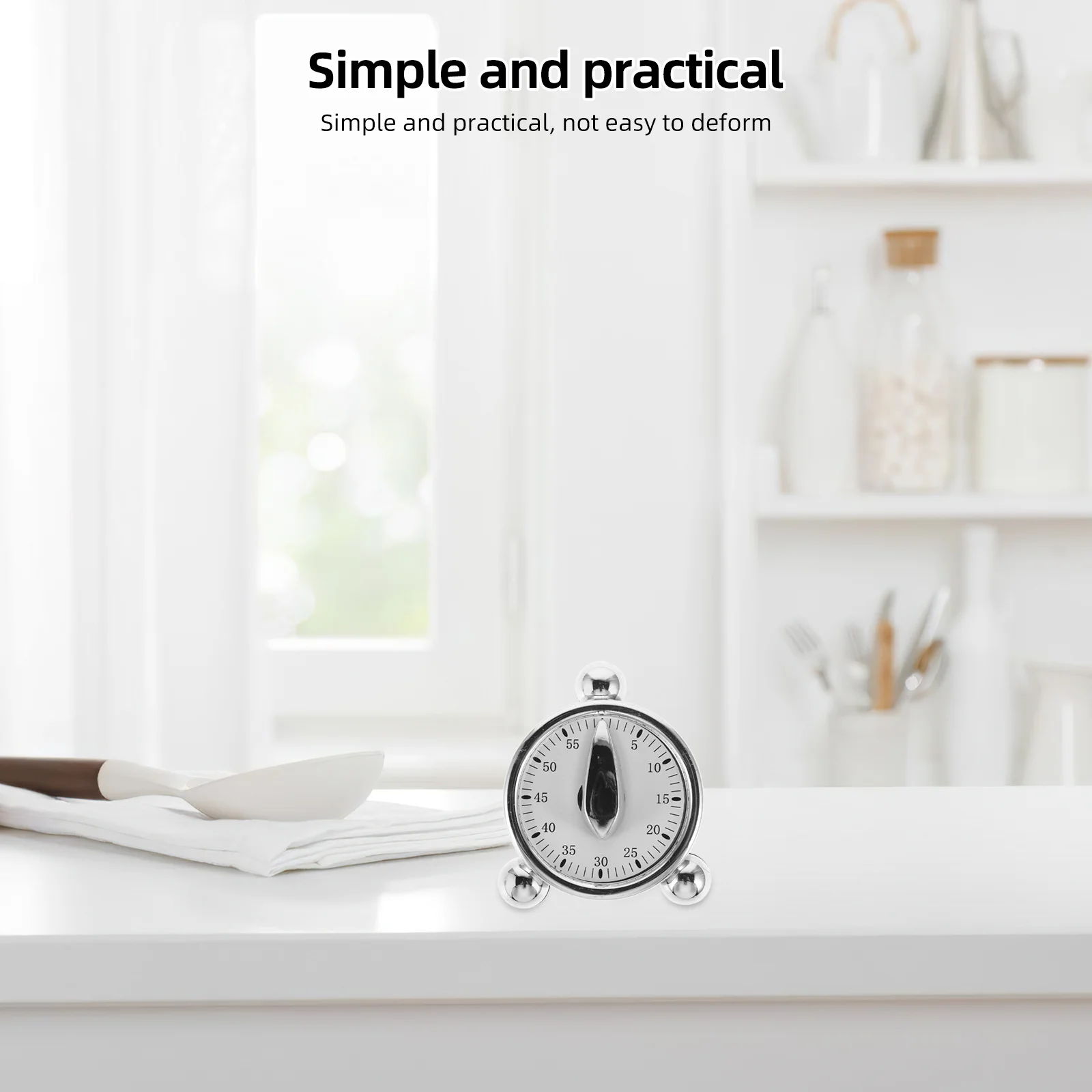 

Mechanical Kitchen Timer 60 Up Clock Style Cooking Baking Egg Timer Reliable No Needed Time Management Tool
