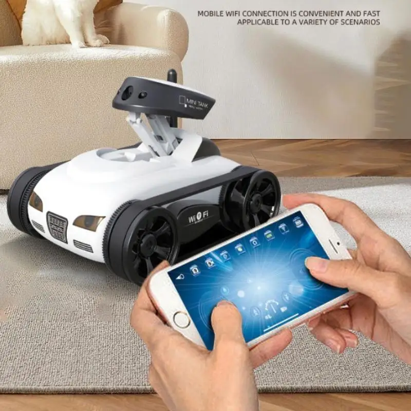 Робот с дистанционным управлением Автомобильная радиоуправляемая камера Танк FPV WIFI Качество в реальном времени Мини-RC Автомобильная HD-камера Видео Интеллектуальное приложение Беспроводные игрушки