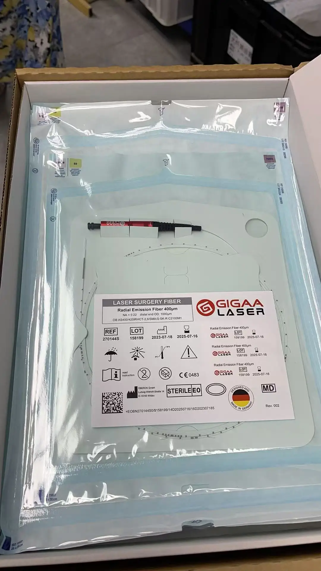 600nm Radial Fiber for PLDD EVLT and Proctology Treatment Laser Surgery Medical Use