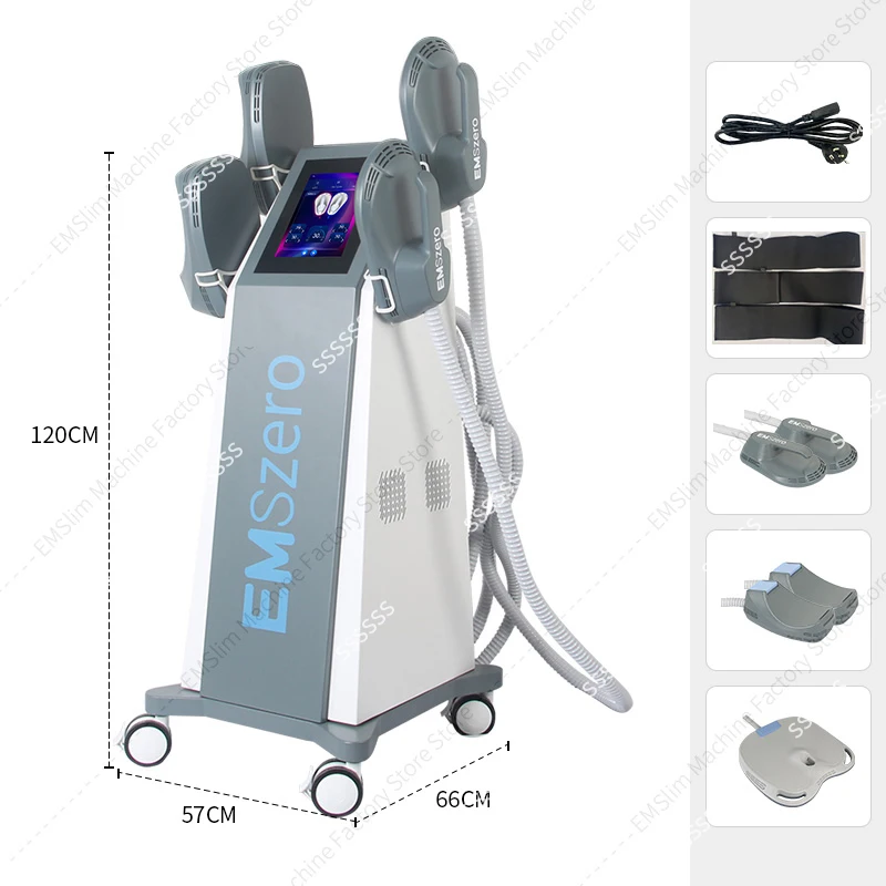 Actualización EMSzero EMS adelgazamiento corporal esculpido en máquina esculpida 200HZ pérdida de peso eliminación de grasa muscular electromagnética con 4 asas