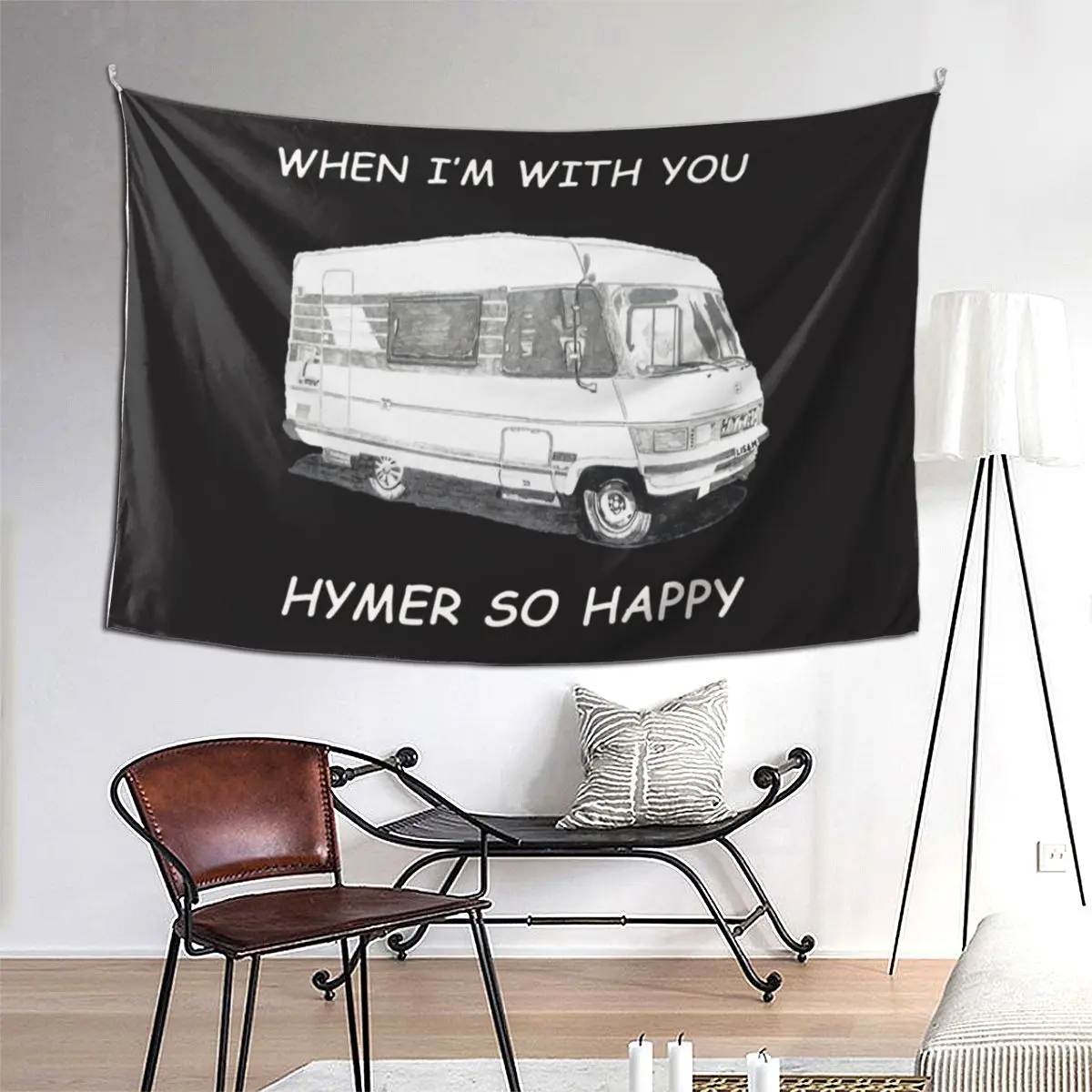 

когда я с тобой Hymer So Happy Hymer B544, дизайн гобелена, забавные настенные эстетические домашние гобелены для гостиной, общежития